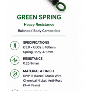 Green Balanced Body compatible Reformer replacement spring