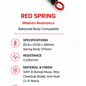 Red Balanced Body compatible Reformer replacement spring